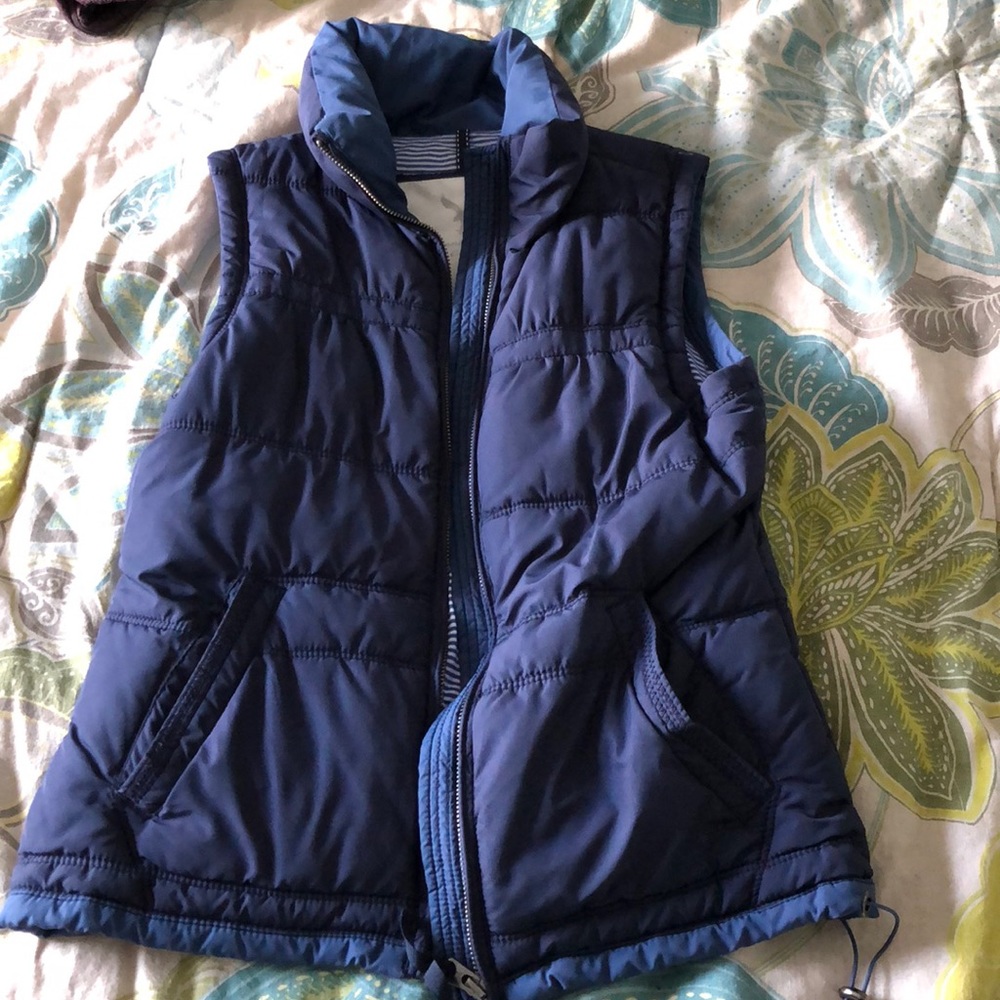 Navy blue puffer vest